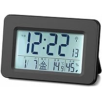 Amazon.co.jp: 電波時計 置き時計 目覚まし時計 温度湿度計 LEDバック