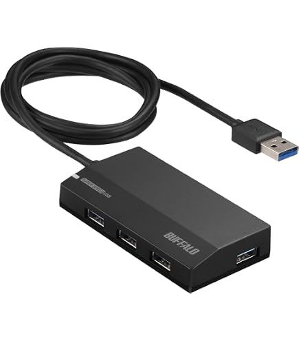 【新品9セット】BUFFALO ハブ BSH4A120U3BK 4ポート Amazon.co.jp: BSH4A120U3BK(ブラック) USB3.0セルフパワーハブ 4