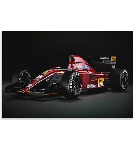 Amazon.co.jp: アイルトン・セナのF1ロータスキャンバス地ウォール