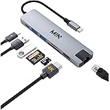 USB C 7-in-1 ハブ【4K HDMI/LAN 100Mps /PD 100W /USB 3.0 & USB 2.0 ポート/TF & SDスロット搭載】ドッキングステーション type c thunderbolt 3/4 対応 タイプc ハ