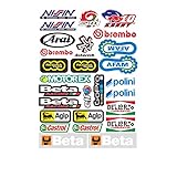 車 バイク ステッカー レーシングスポンサーロゴ デカール オートバイステッカー反射ステッカー30x20cmデカール (55#)
