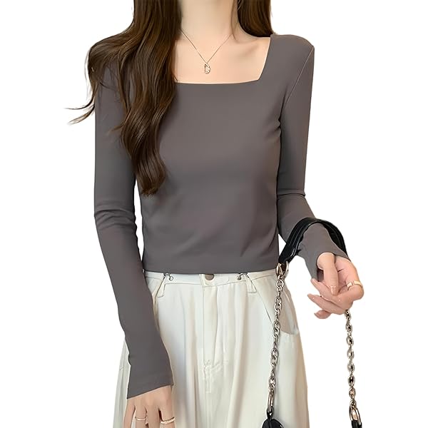 PERSONSOUL インナーシャツ トップス フード Texture Vague Top Amazon | [fourfivesixはる] レディース 長袖 インナー