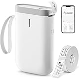 NIIMBOT D11 ラベルライター Bluetooth接続多機能ラベルプリンター ポータブルラベルプリンター 203DPI印刷 小型 使いやすい USB充電式 Android & iOS対応 書類整理/名前シール/値札シール/調味料などに適用 日本語説明書付き ホワイト