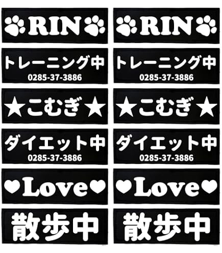Amazon.co.jp: ハーネスラベル（2枚セット）お好みに合わせて自由に