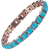 MagVIVACE Women Copper Magnetic Bracelet for Arthritis, Pure Copper Jewelry, Lymph Detox Bracelets with 3500 Gauss Magnet