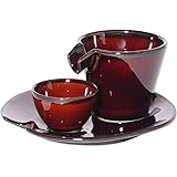 MINORU TOUKI みのる陶器 冷酒器セット しずる 漆ブラウン - 3個入