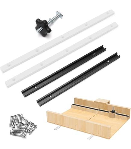 POWERTEC 2PK 17 Inch Crosscut Sled Miter Bar For Table Saw Sled, 3/4" X 3/8" X 17" With