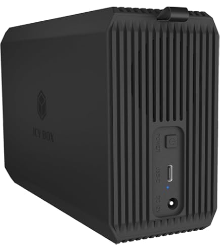 ICY BOX Extern RAID-systeem (0/1/Single/Large) voor 2x 3,5 inch SATA HDD, USB 3;0 (UASP), SATA III, ventilator, zwart, IB-RD3621U3