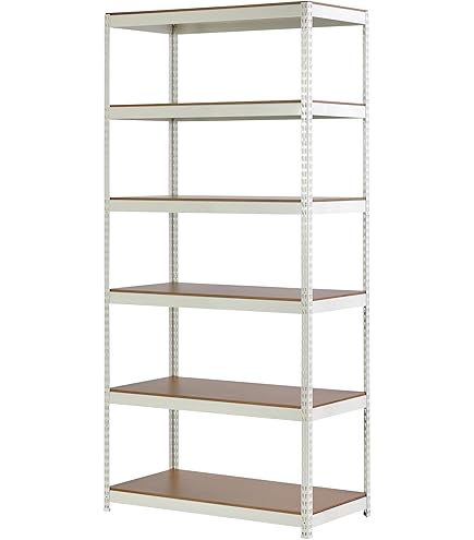 Amazon｜Home Rack ARASO スチールラック ホワイト 5段 高さ90cm 幅100