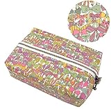 よつば洋品店オリジナル リバティ おしりふきポーチ ≪日本製≫ ジェニーズリボンズ（ピンク×グリーン） 【QO-YY136】