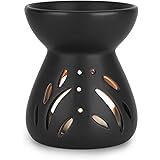 ComSaf アロマポット 陶器 アロマ炉 アロマバーナー アロマディフューザー 黒