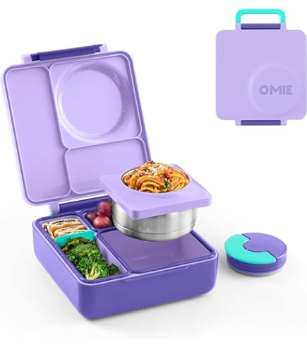 Amazon.co.jp: OmieBox 弁当ランチボックス 断熱魔法瓶付き 子供用