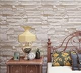 Blooming壁: 3dストーンレンガ壁紙壁壁画、20.8 in * 32.8 Ft = 57 Sq Ft Per 20.5" x 396"=57 Sq. Ft/Roll BW-BT-08141