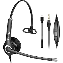 Amazon.co.jp: Callez ヘッドセットPC用 3.5mm接続 USB-C 有線
