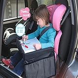 YUMSUM 赤ちゃん ベビーカー 給餌ダ 車内 チャイルドシート 子供 用 トレイテーブル 防水 折りたたみ お絵かき台 食事台 お遊び台 渋滞 長時間ドライブのお供 サイドメッシュポケット (黒)