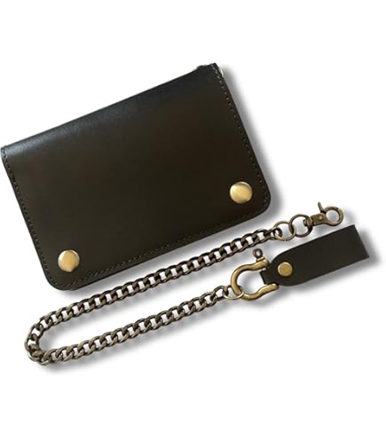 Amazon.co.jp: ホースハイドオイルレザー ミドルトラッカーウォレット