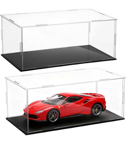 Amazon.co.jp: アクリルモデルカーディスプレイケース3個 1:18スケール