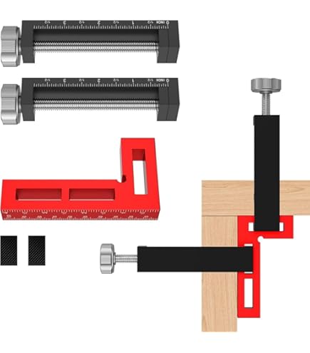 90 Degree Positioning Squares, Aluminum Alloy Right Angle Clamp For Woodworking L Type Corner Clamp Position Tool With 4 Clamps For Box Door Picture Frames 140mm - View #10