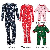 POTOJP パジャマ 親子服お揃い クリスマス柄 ルームウェア 長袖 パジャマ ベビー服 寝巻き カバーオール 親子 ペアルック カップル 兄弟 姉妹 家族お揃い 上下セット 男女兼用 部屋着 プレ