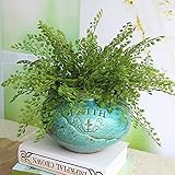 Kicode 草植物イチョウフェイク工場 緑 人工的な ホームデコレーションインドアアウトドア用 10.92" トール