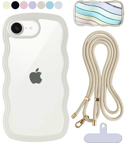 Amazon.co.jp: shinyle iphone 16e クリアケース 波型 ショルダー