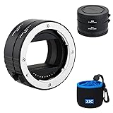 JJC 接写リング マクロ撮影 デジタル接写リングセット エクステンションチューブ Sony E マウント用 ZV-E10 II A9III A7C R A7C II A6700 ZV-E1 FX30 A7RV A7RIV A7RIII A7RII A7IV A7III A7SIII A7SII A6100 A6400 対応 10mm+16mmセット ボディキャップとリアレンズキャップ 付属