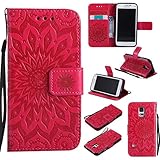 Samsung Galaxy S5 Mini ケース 高品質 PU手帳型 耐摩擦 全面保護ケース カード収納 スタンド機能 財布型 Samsung Galaxy S5 Mini 用 ケース (P5 レ