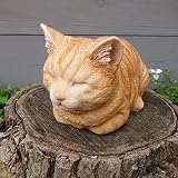 [ネコのオーナメント]香箱猫ミニ（茶トラ）12146[幅11cm、高さ13cm] ノーブランド品