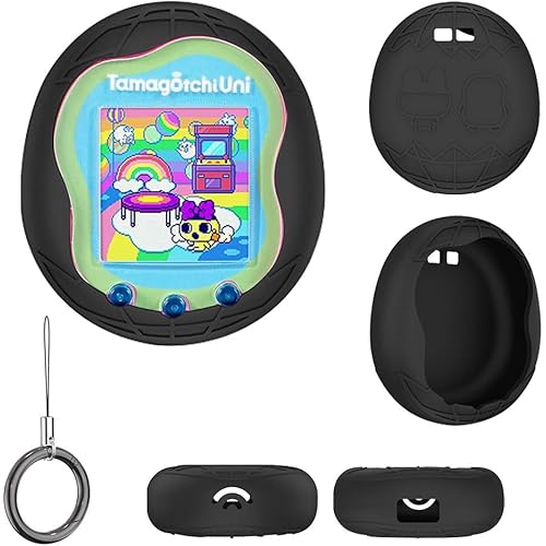For Tamagotchi Uni ケース シリコン たまごっちユニ用ケース【YCJDP】防水防塵 軽量 耐衝撃性 無臭で 耐久性 ソフト たまごっち Tamagotchi Uni 用 シリコン 保護カバー バックル+吊り下げロープが付属しています