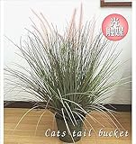 新感覚のインテリアグリーン キャッテールバケット(鉢付き)　人工観葉植物 ＨＧｈｇｋｙａｔｕｔｅ－ｒｕＢｋｅｔｕｔｏＭ