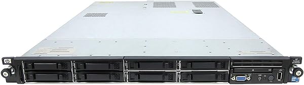 HP ProLiant DL360 G7 1U ラックマウント 64ビットサーバー 2xSix-Core X5650 Xeon 2.66GHz CPU+ 32GB PC3-10600R RAM + 8x146GB 10K SAS SFF HDD、P410i RAID、4xGigaBit NIC, 2x電源 OSなし (更新済み) - 1