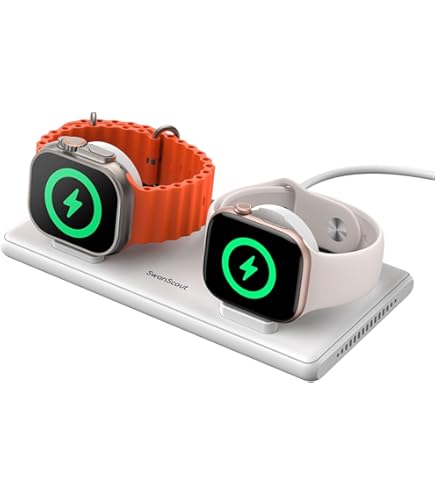 Amazon.co.jp: JuncaiTech 木製デュアルウォッチ充電器 Apple Watch
