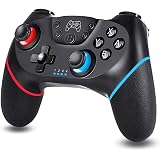 Switch pro コントローラー 無線 Supcoke スイッチ コントローラー プロコン ワイヤレス Bluetooth接続 高耐久ボタン HD振動 TURBO連射機能 6軸ジャイロセンサー搭載 日本語取扱説明書付き(ブラック)
