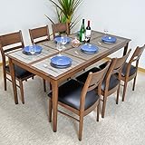 ダイニングテーブルセット 幅165 ダイニング7点セット 6人用 ウォルナット無垢 北欧 食卓セット ASA-263-F