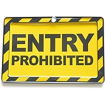 Amazon.co.jp: ブリキ看板 ミニサイズ barricade-1-10.ENTRY