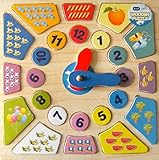 Educational wooden teach time clock by DapperBaby