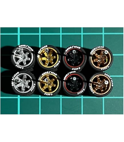 Amazon.co.jp: 1/64 ミニカー用 カスタムホイール TE37風 4台分