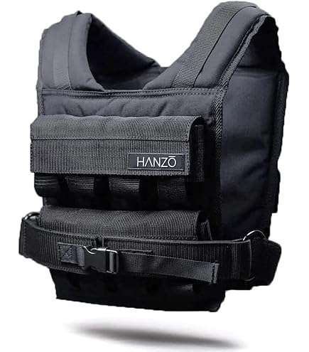 Gilet Lesté Ajustable Max 20kg | 12 Poches Pour Sable/plaques | Tissu Oxford, Pour Fitness, Running, Perte De Poids