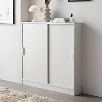 新品 ホワイト木目 収納棚 キャビネット サイドボード カウンター スリム キャビネット 白 サイドボード ホワイト コンパクトキャビネット