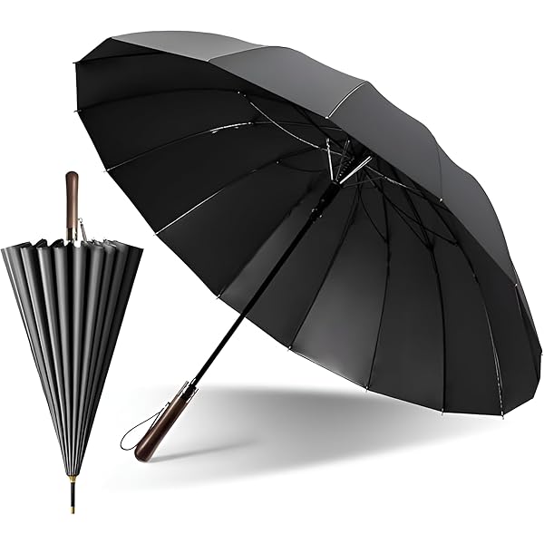 Amazon | 日傘 uvカット 100 遮光 メンズ 長傘【高強度16本骨