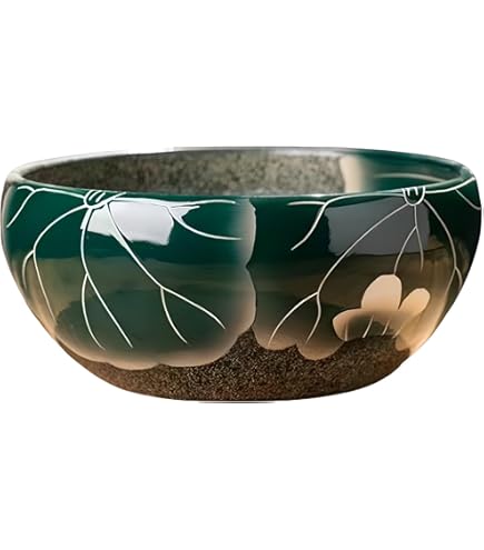 Amazon | 金魚鉢 おしゃれ 陶器 メダカ鉢 和風 レトロ アンティーク