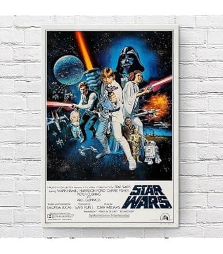 Amazon.co.jp: 【フレーム付-黒-】 映画ポスター スターウォーズ 