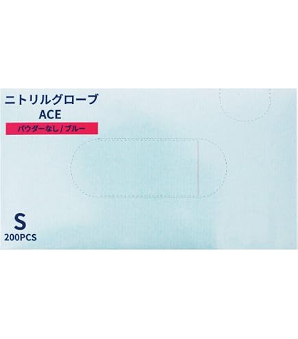 Amazon.co.jp: ニトリルグローブACE（ブルー） FR-5127(M)200ﾏｲｲﾘ