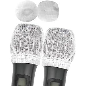 200個の白いマイクカバー ノイズ防止マイクカバー スポンジマイクカバー 防塵マイクキャップ 白と白のペアリング