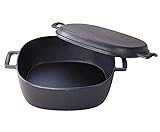 岩鋳 Iwachu 両手万能鍋 黒焼付 内寸22×22cm IH対応 南部鉄器 21080