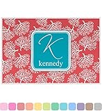 コーラル& Tealランチョンマット(ラミネート加工) ( Personalized )