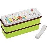 スケーター (skater) 弁当箱 2段 シリコン製内蓋付 630ml スリム ランチボックス ミッキータウン ディズニー 日本製 SSLW6