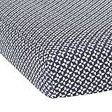 Lambs & Ivy Classic Navy Collection Raindrop Fitted Crib Sheet by Lambs & Ivy