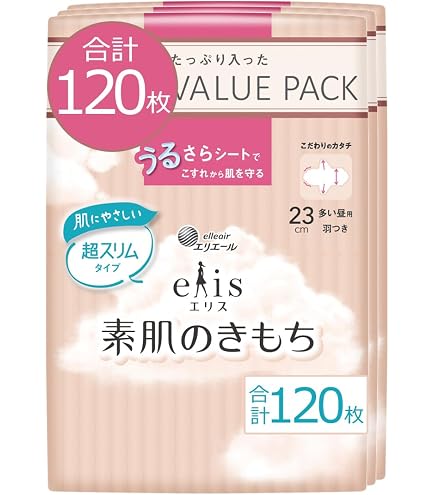 Amazon.co.jp: エリス 素肌のきもち 羽つき 27cm 102枚 超スリム 特に