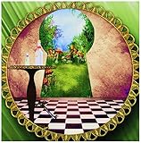 Spiritual Awakeningsファンタジー – Through the keyholes不思議の国のアリスArt Checkered床ボトルのマジック水 – タイル 12" ct_12886
